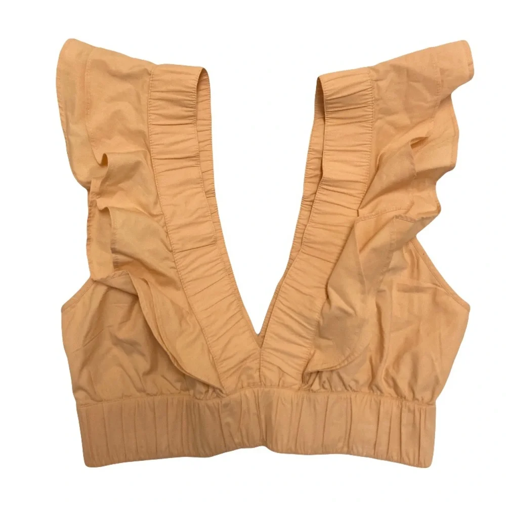 Aber­crom­bie & Fitch | Drama Collar | Ruffle Poplin |  Crop Top | Size M - Picture 5 of 12